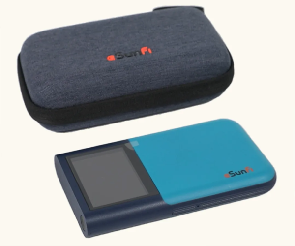 Hotspot Router 5G WiFi6/6E eSIM Mobile WiFi for Travel eSunFi SHFiEL62 cyan